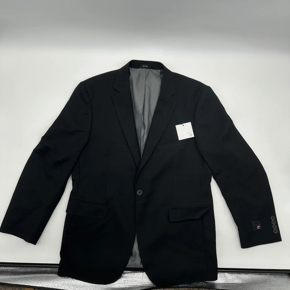 J Ferrar Mens Black Triton Textured Blazer Modern Fit Suit Jacket‎ 40 Short NEW